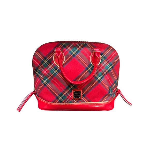 Dooney & Bourke Red Tartan Zip Zip Satchel NWT Plaid Bag - Picture 3 of 10
